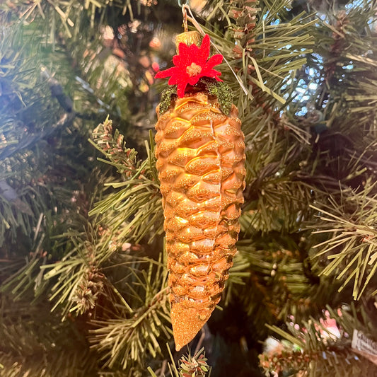 Christmas Pine Pointsettia 5.4"